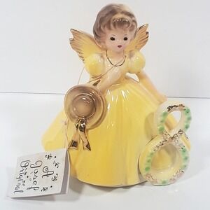 Vintage Josef Originals Age 8 Birthday Girl Angel Figure  4 1/2"